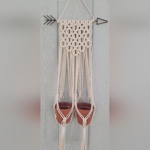 Macrame Double Wall Plant Hanger